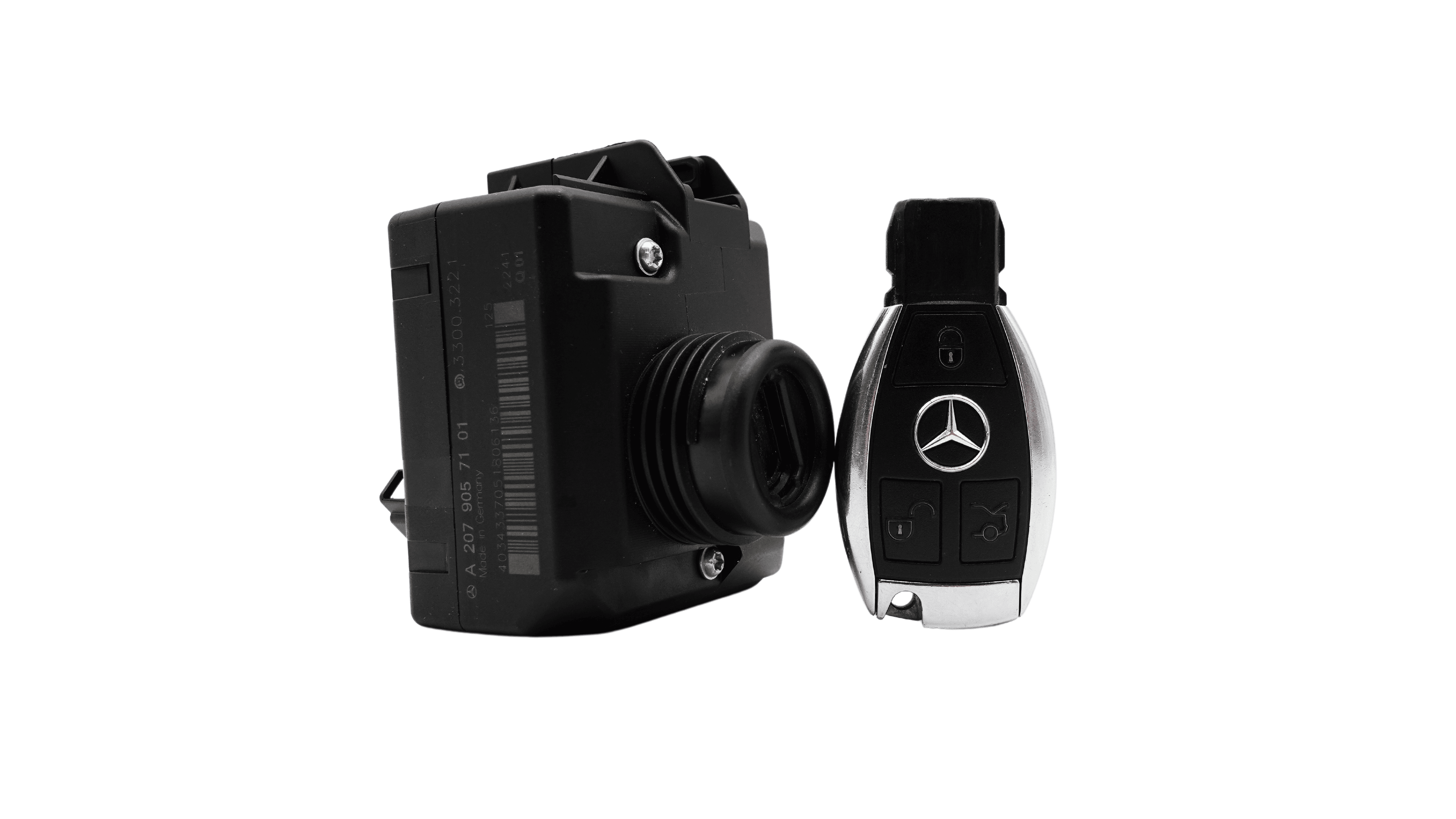 Elektronisches Zündschloss (EZS) Mercedes W204 mit Gehäuse und Anschlusssteckern